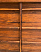 Load image into Gallery viewer, MCM 6 drawer walnut dresser
