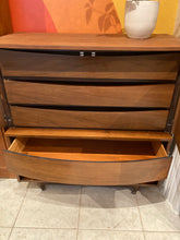 Load image into Gallery viewer, Funky walnut MCM dresser
