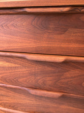 Load image into Gallery viewer, MCM walnut tall boy dresser by Princeville
