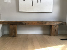 Load image into Gallery viewer, Hand Hewn Barn Beam Bench
