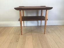 Load image into Gallery viewer, Mid-Century two tone teak side tables
