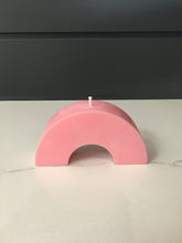 Load image into Gallery viewer, Soy wax pink rainbow candle
