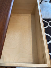 Load image into Gallery viewer, Mid Century Modern teak 4 drawer tall boy dresser
