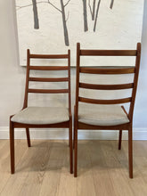 Load image into Gallery viewer, Danish mid-century teak dining chairs by Korup Stolefabrik
