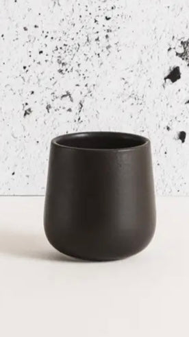 Stoneware coffee and cold drink cup- matte black